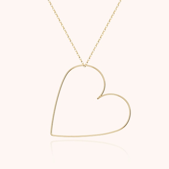 Atelier Paulin - 14k Yellow Gold Filled - Big Heart Necklace - Picture 1 of 7